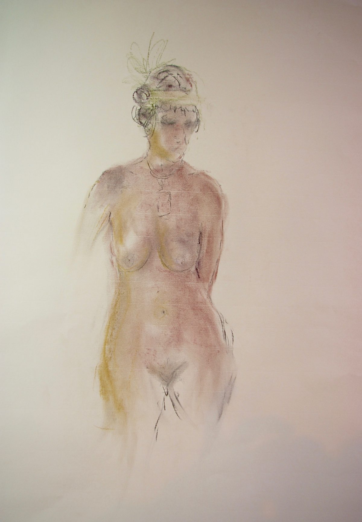 Charleston Nude, Coloured Charcoal. Life Drawings