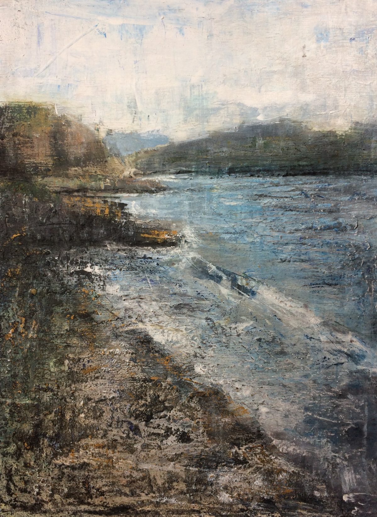 Isle Of Mull. Mixed Media on Board. 30/40cm. Landscape painting. Acrylic on Board.